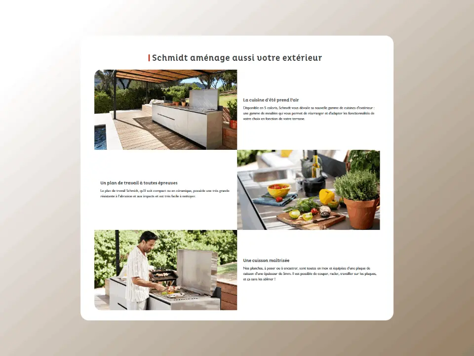 Cuisine d'extérieure - SCHMIDT